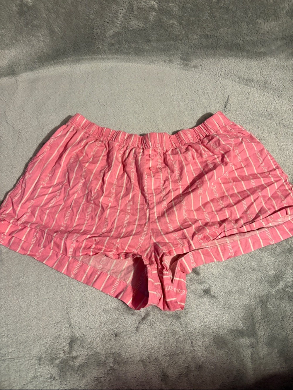 Pink Striped Juicy Couture Shorts